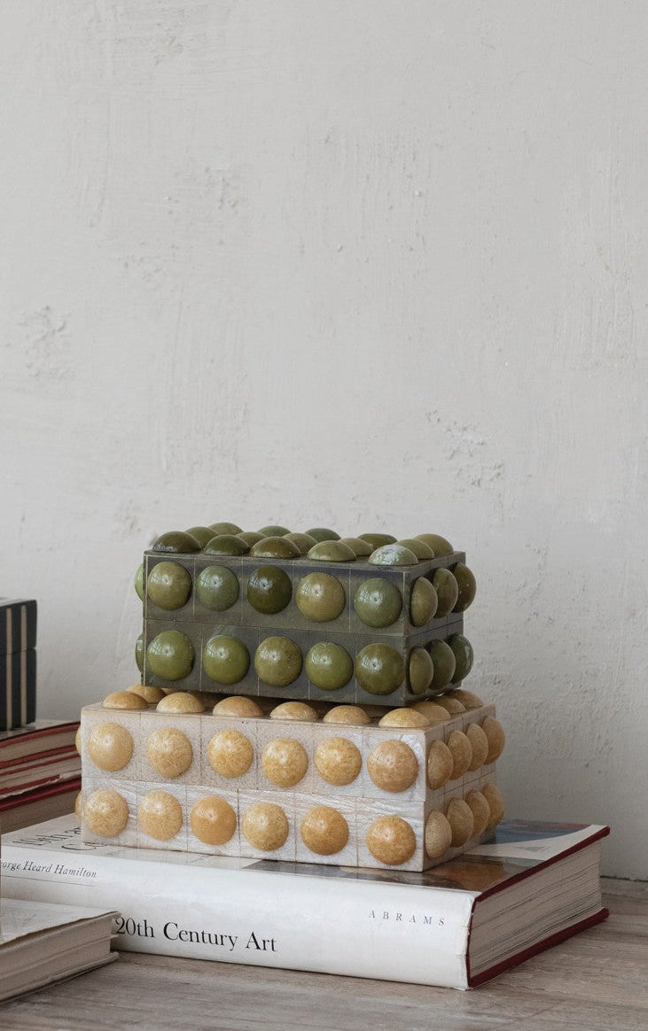 Handmade Marbled Resin Bobbin Box