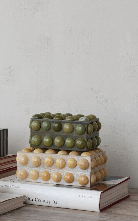 Handmade Marbled Resin Bobbin Box