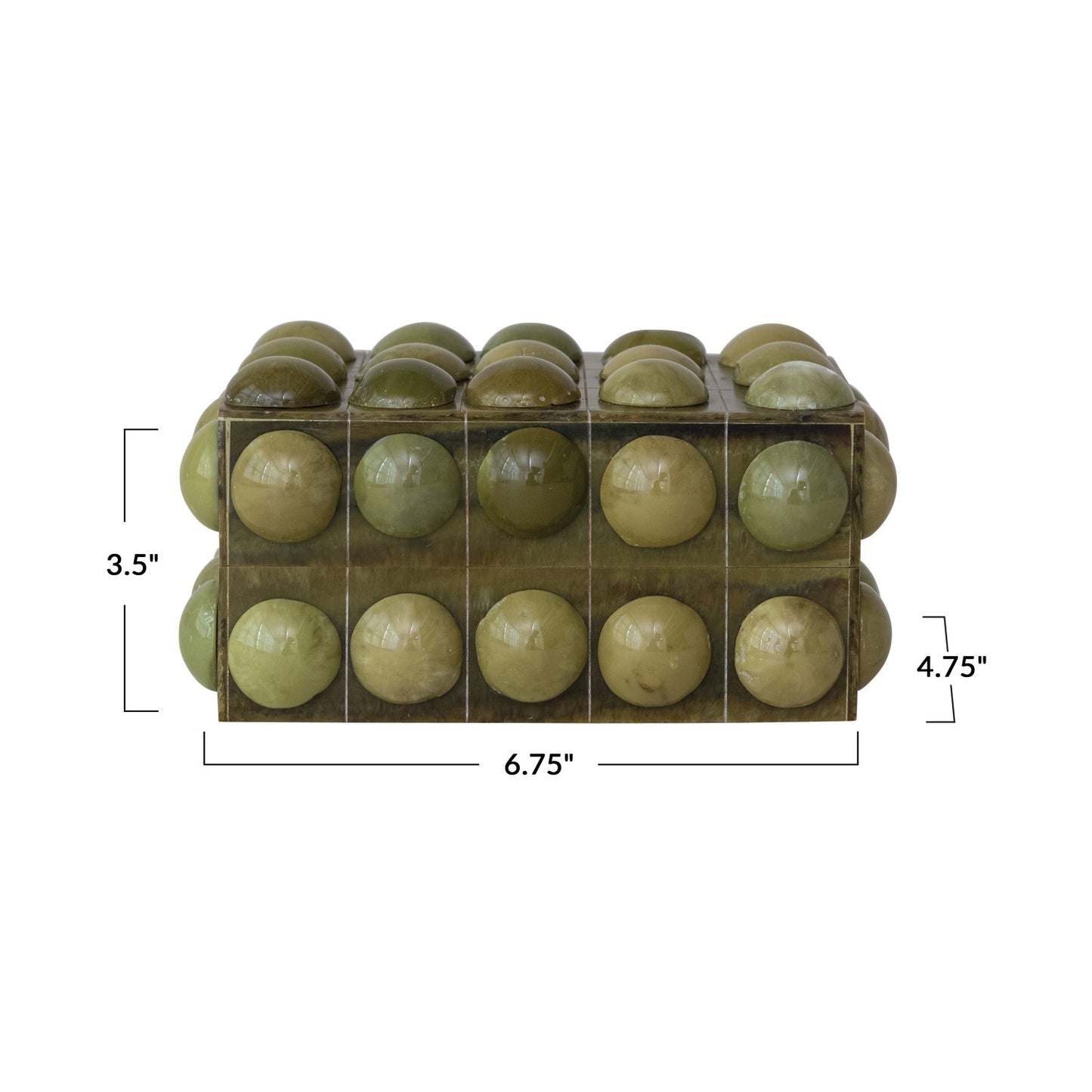 Handmade Marbled Resin Bobbin Box