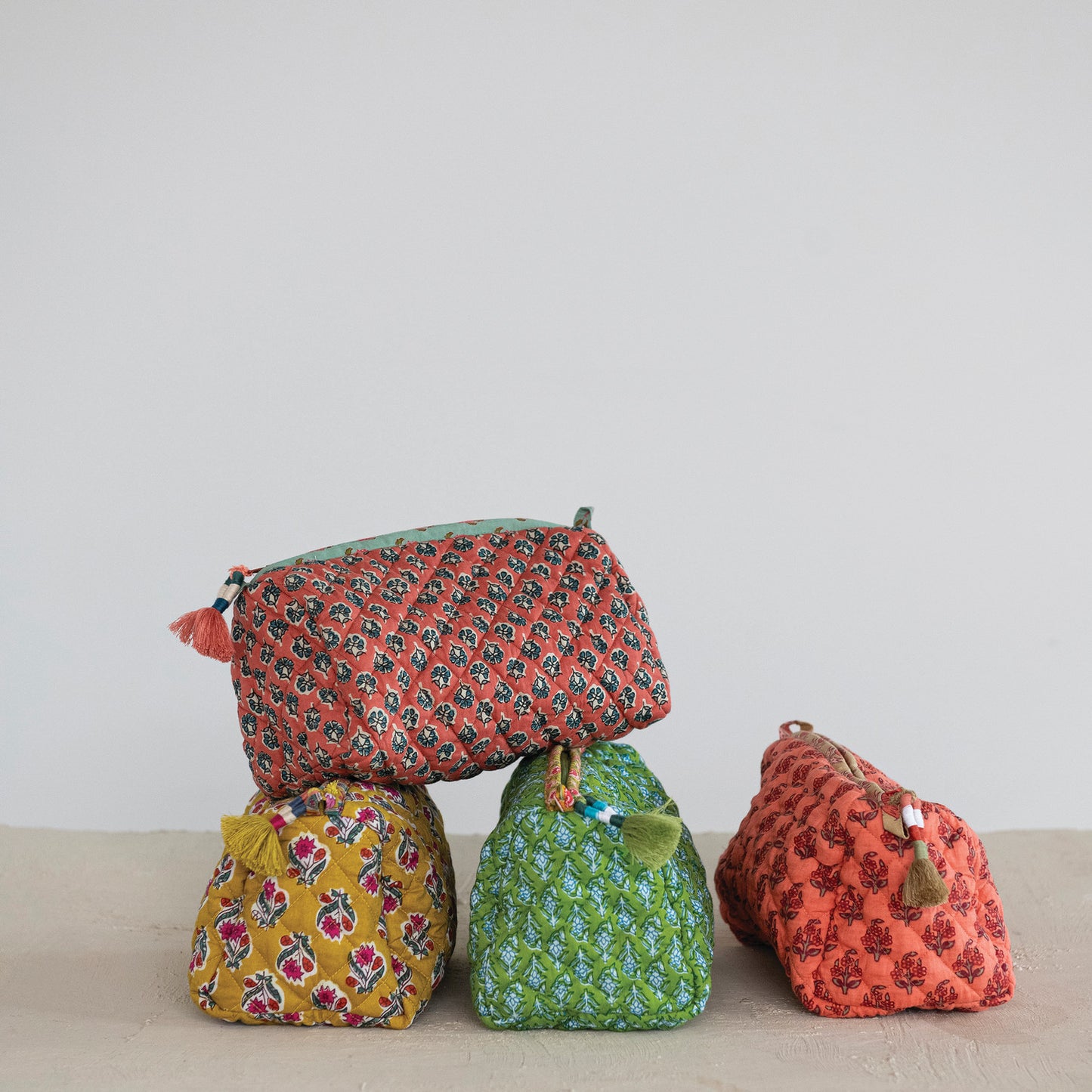 Quilted Cotton toiletry bag