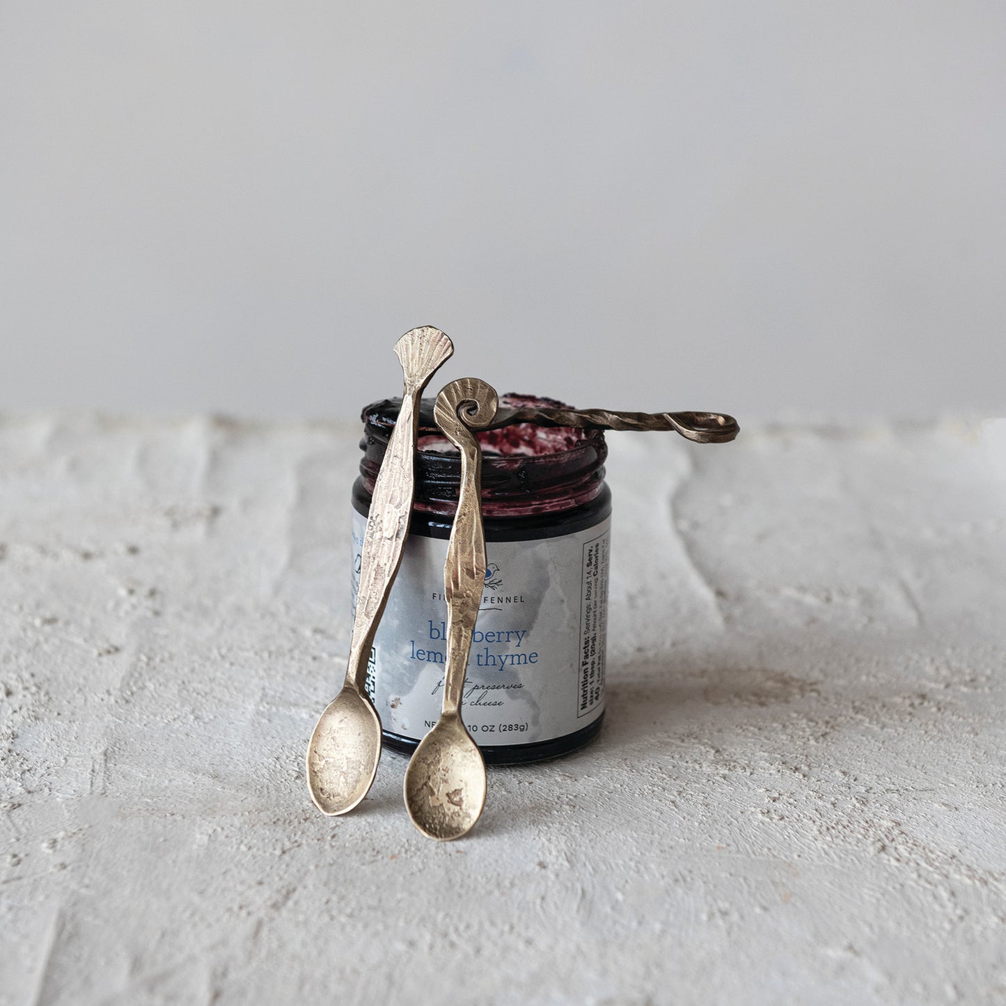 Hand-Forged Metal Spoon, Antique Brass