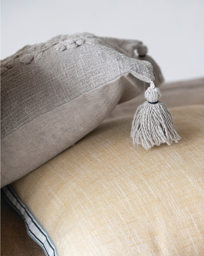 Embroidered Lumbar Pillow