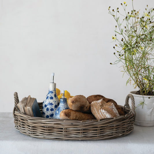 Woven Rattan Tray