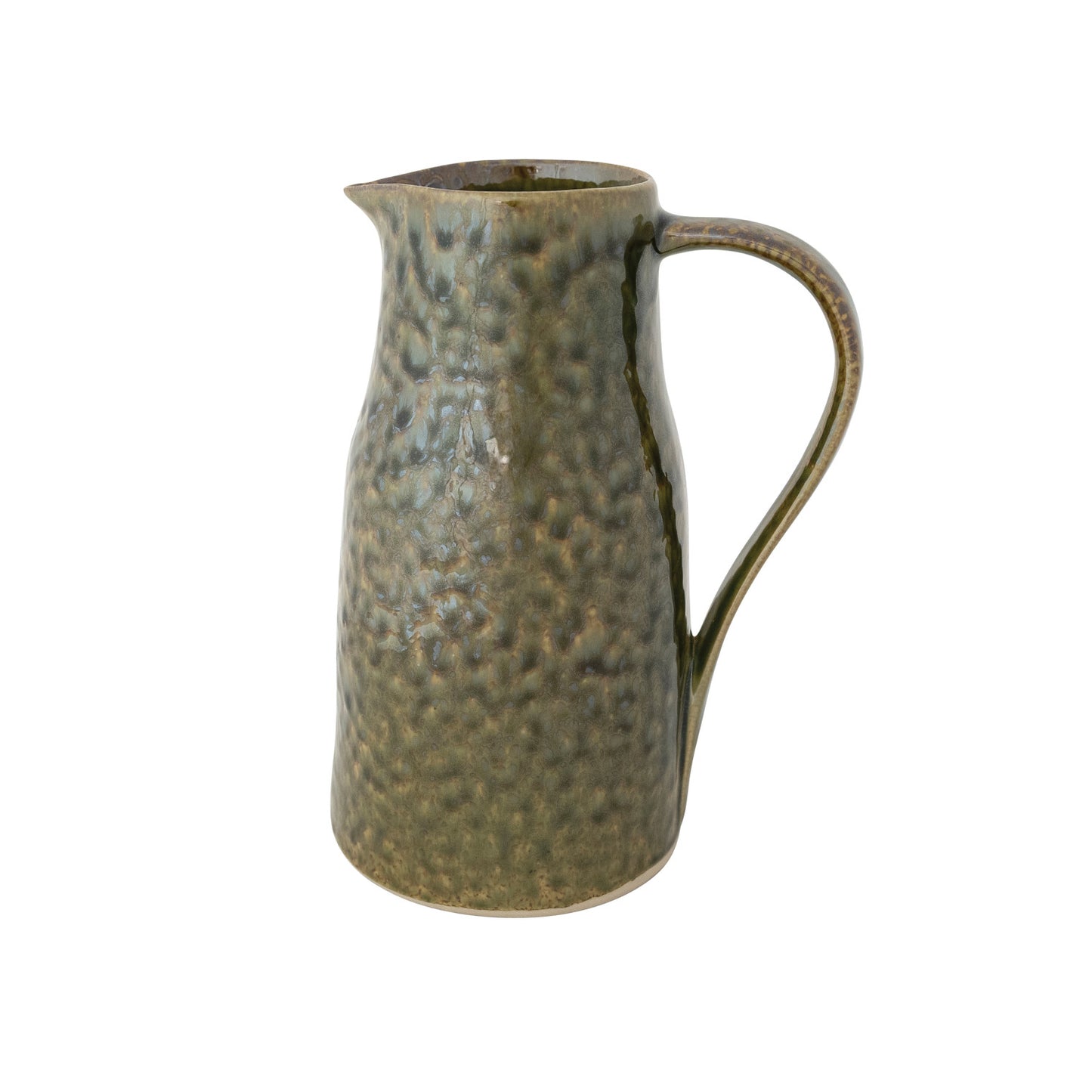 Green Stoneware Pitcher