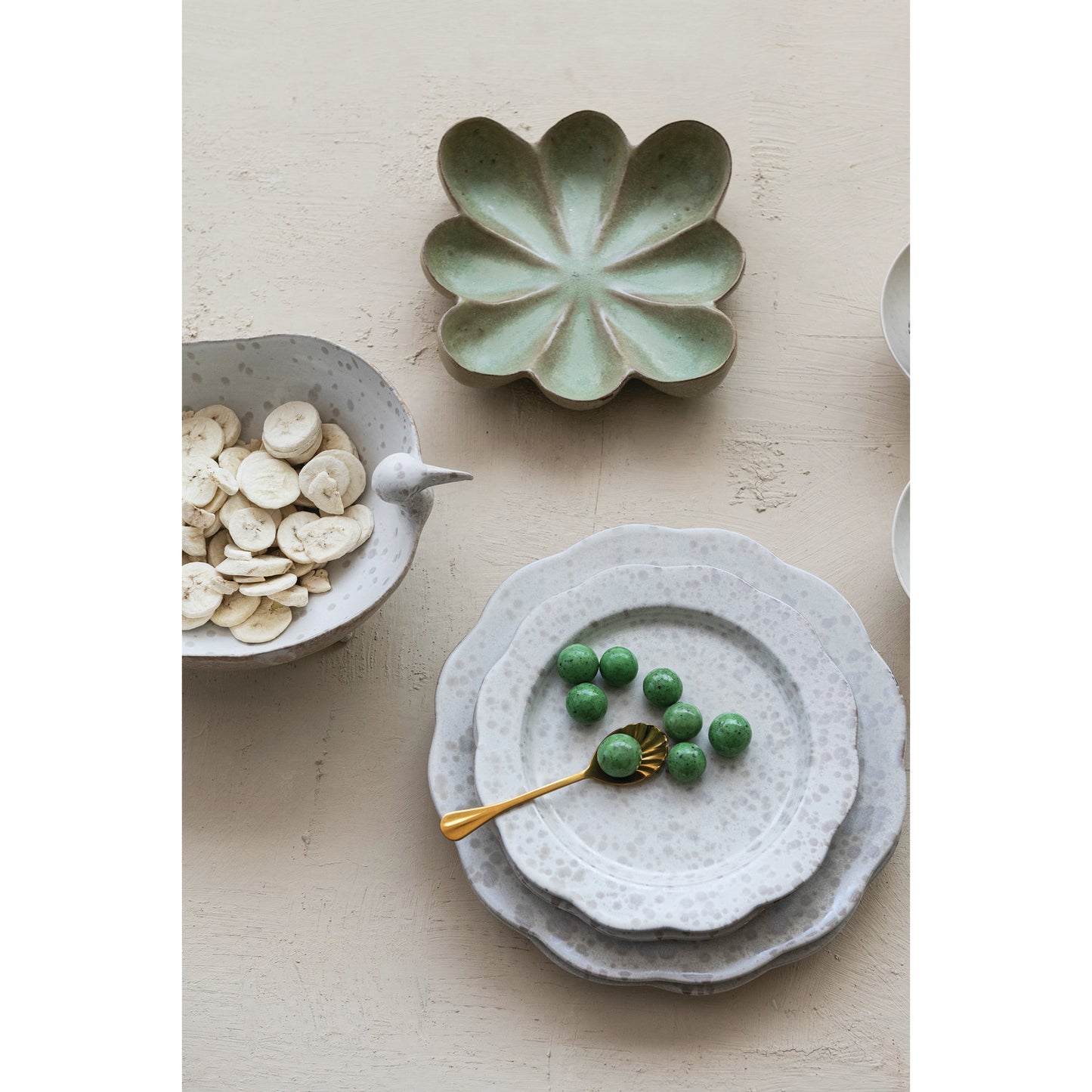 Stoneware Flower Dish