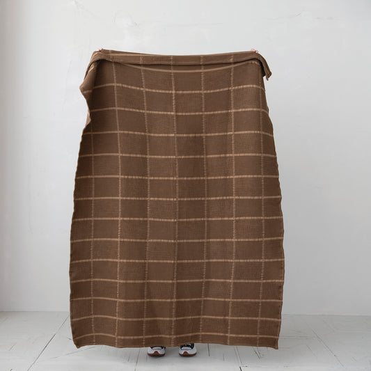 Cotton Waffle Grid Throw