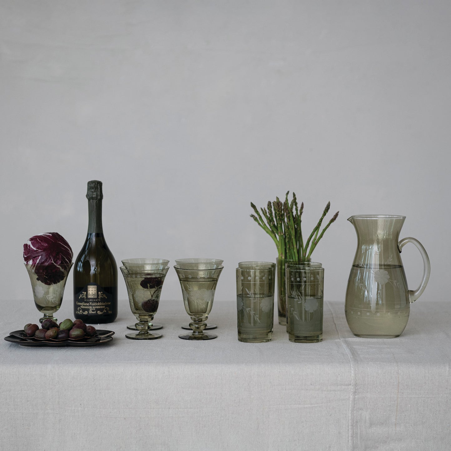 Etched Drinking Glass