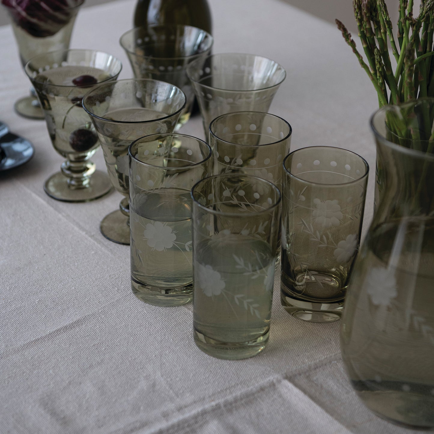Etched Drinking Glass