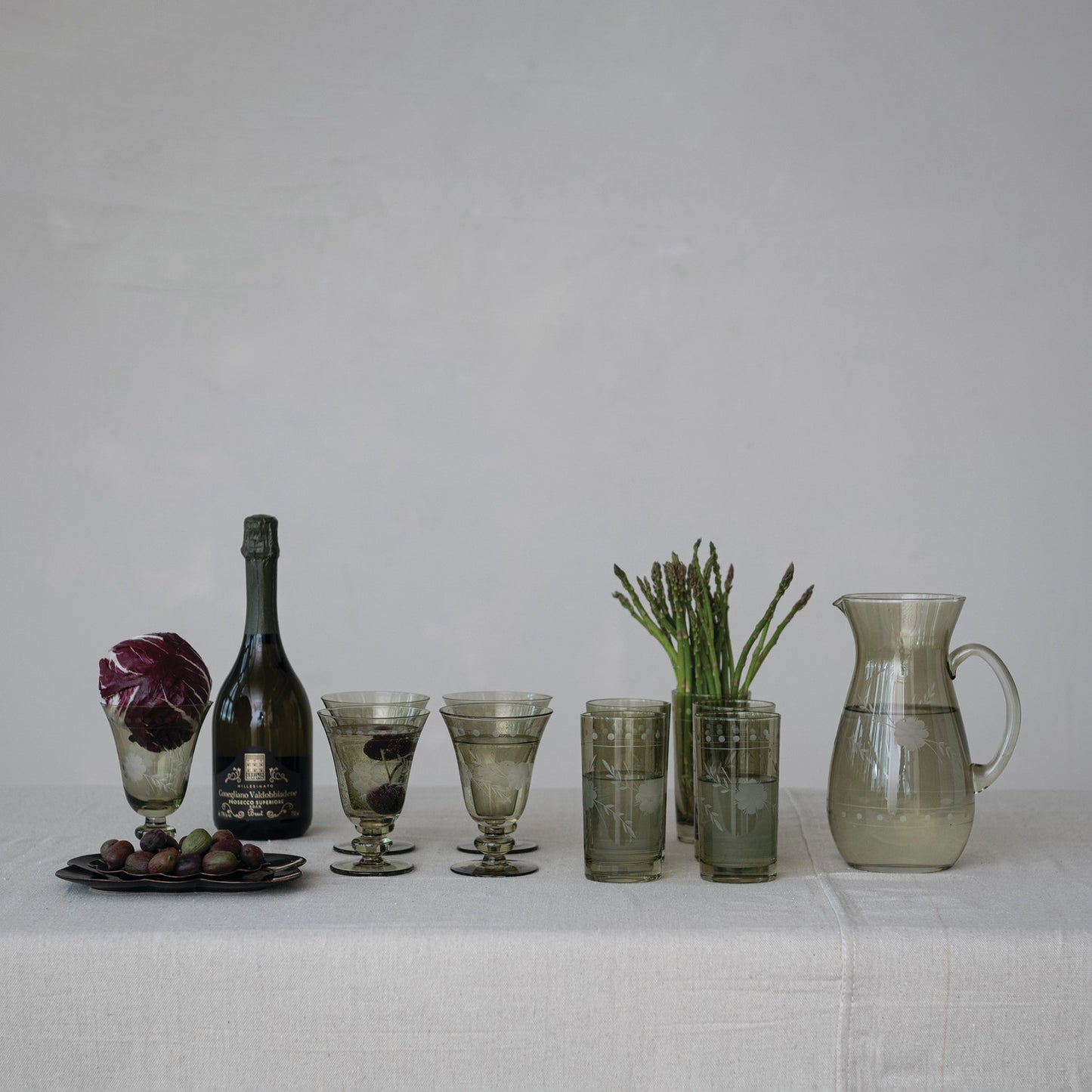 Etched Drinking Glass