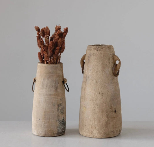 Wood milk jug