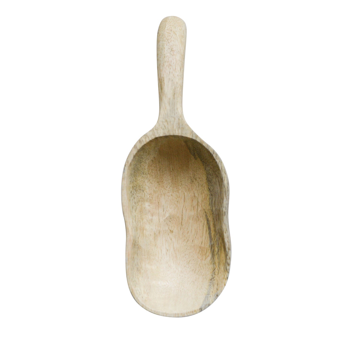 Hand carved mango wood scoop