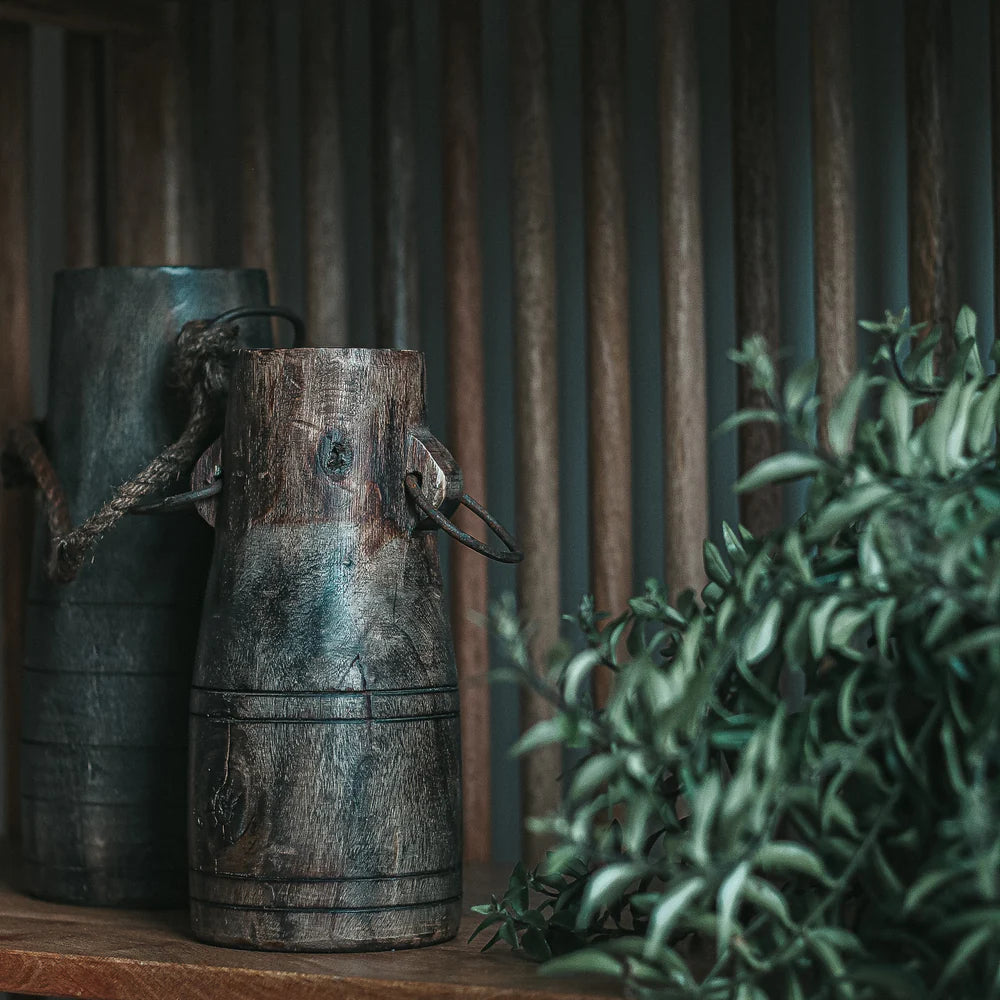 Wood milk jug