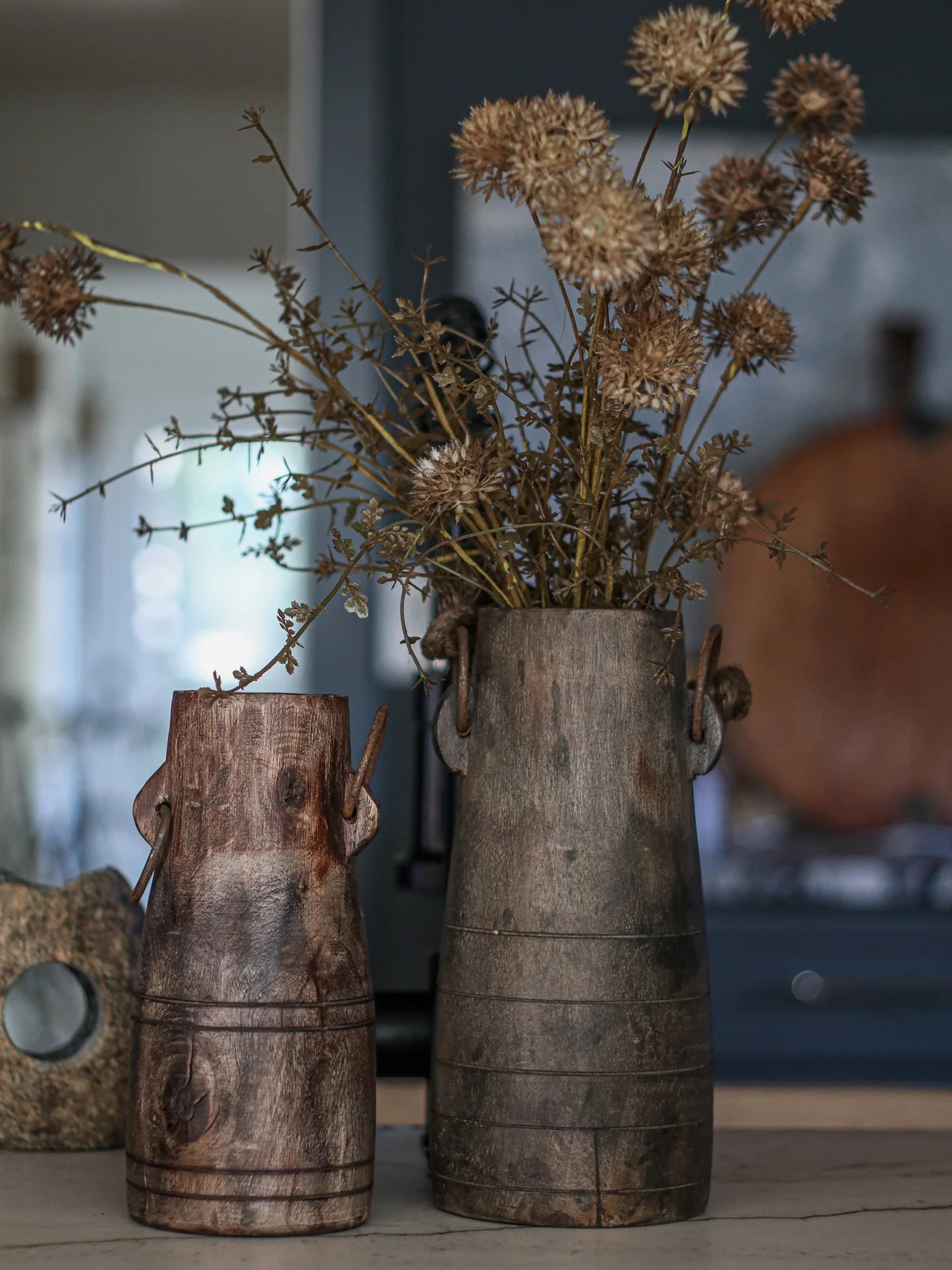 Wood milk jug