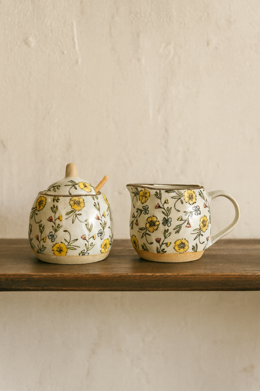 Hand Painted Creamer/Sugar Pot