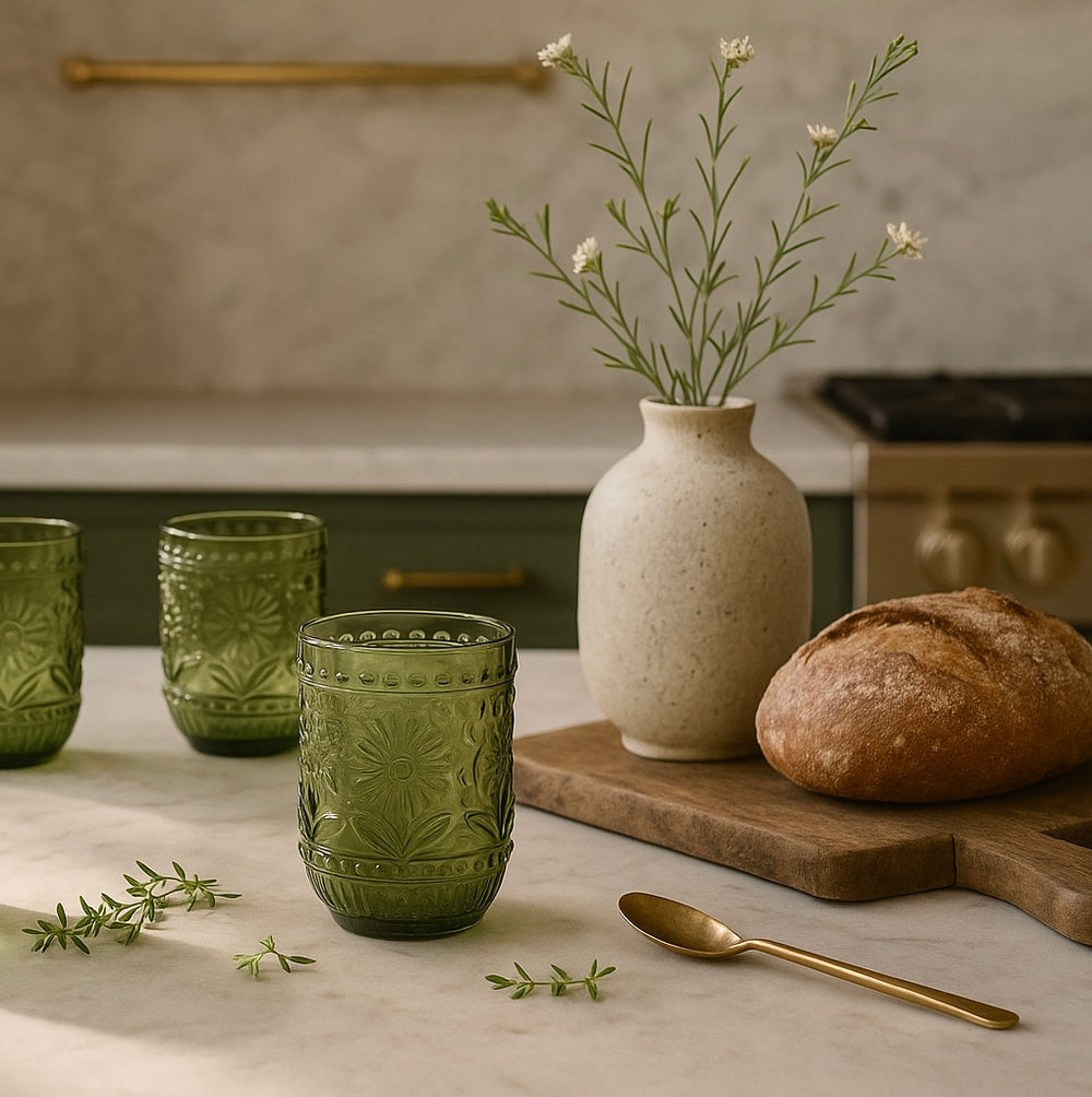 Embossed Drinking Glass