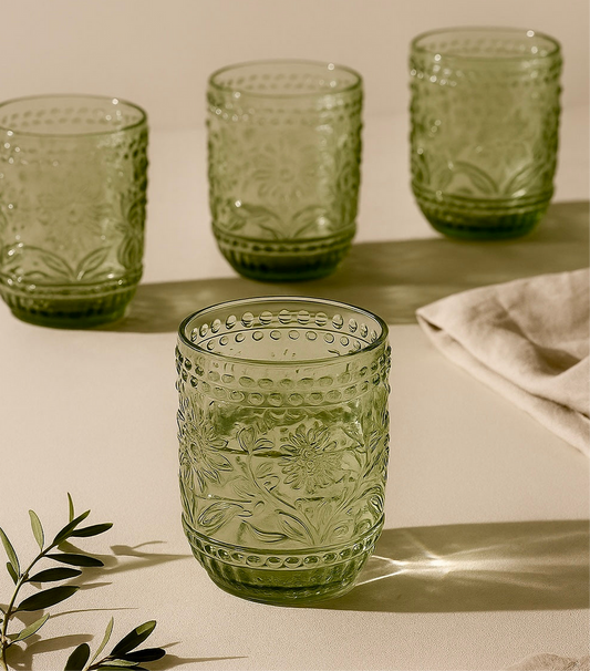 Embossed Drinking Glass