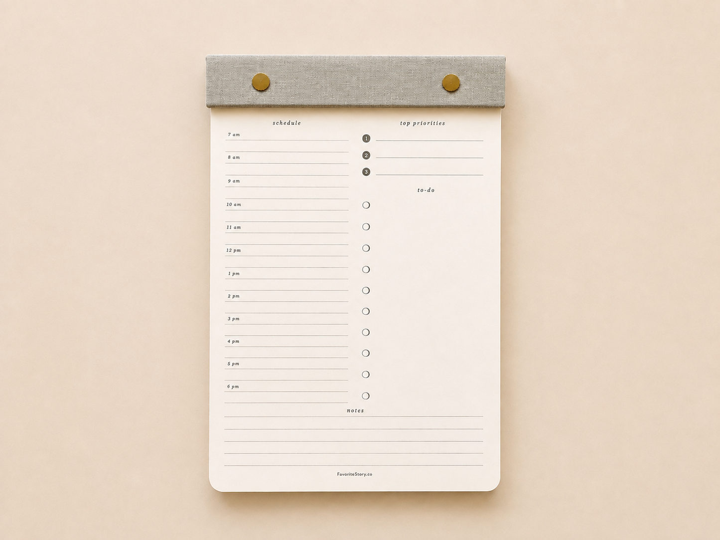 Daily Planner Notepad