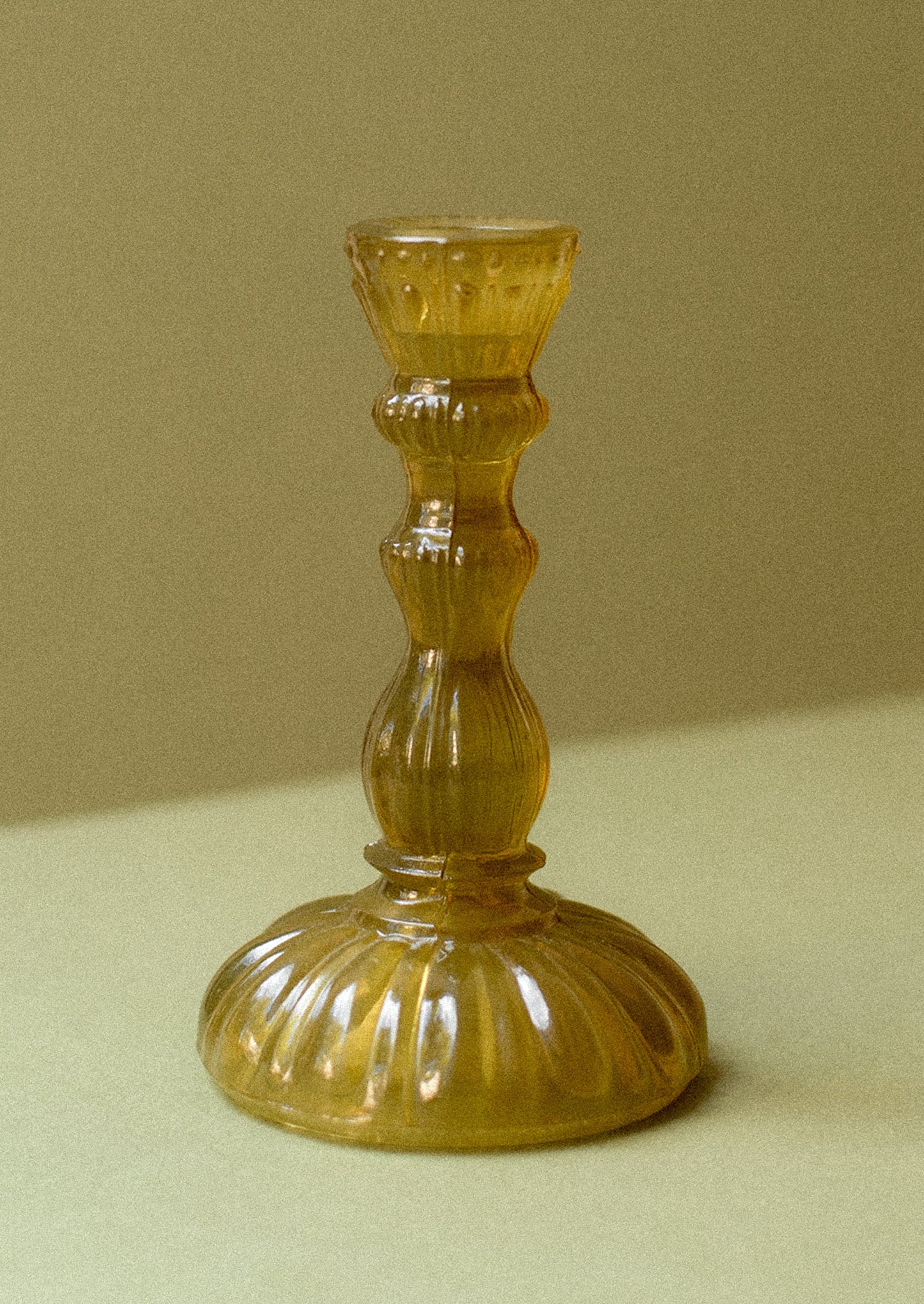 Embossed Glass Taper Holder
