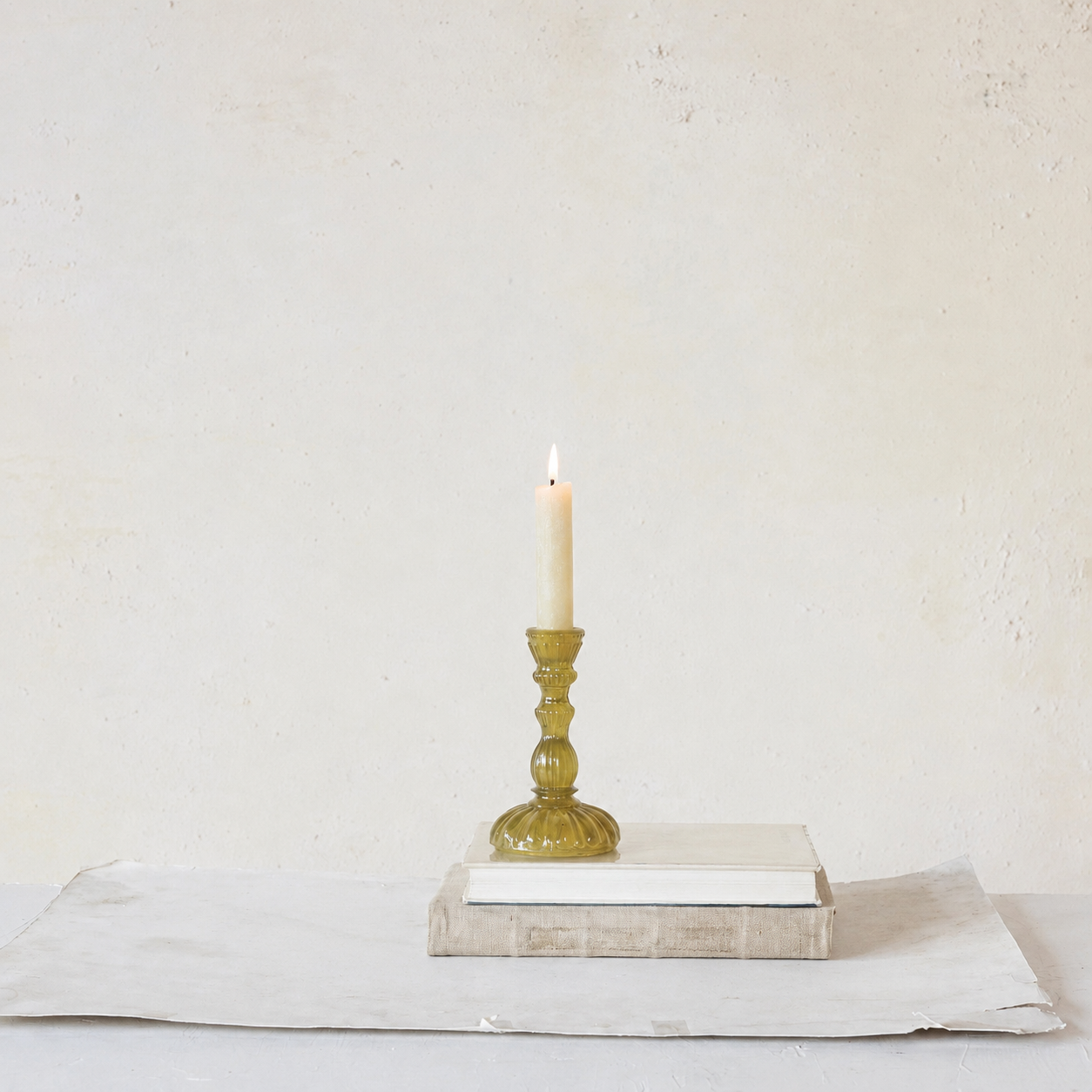 Embossed Glass Taper Holder