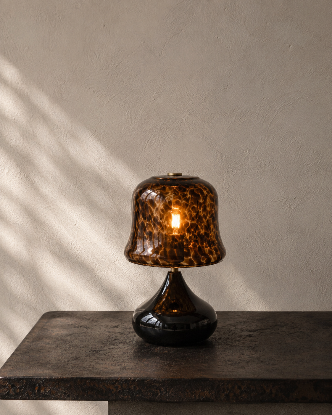 Tortoise Glass Table Lamp
