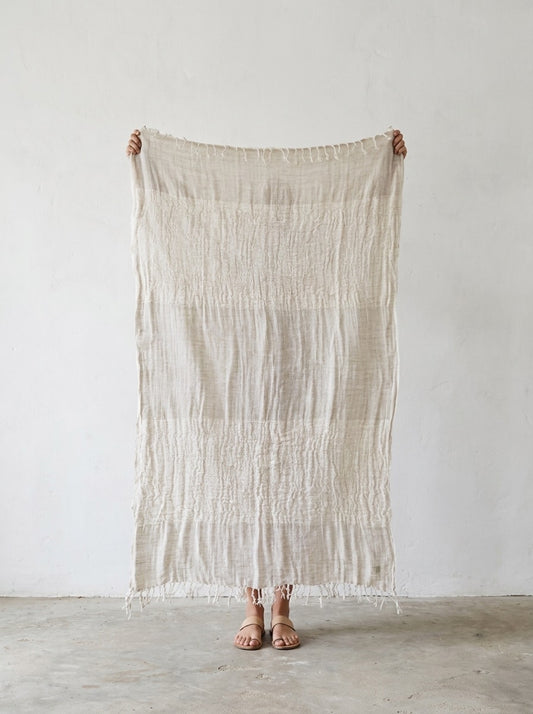Linen Fringe Throw