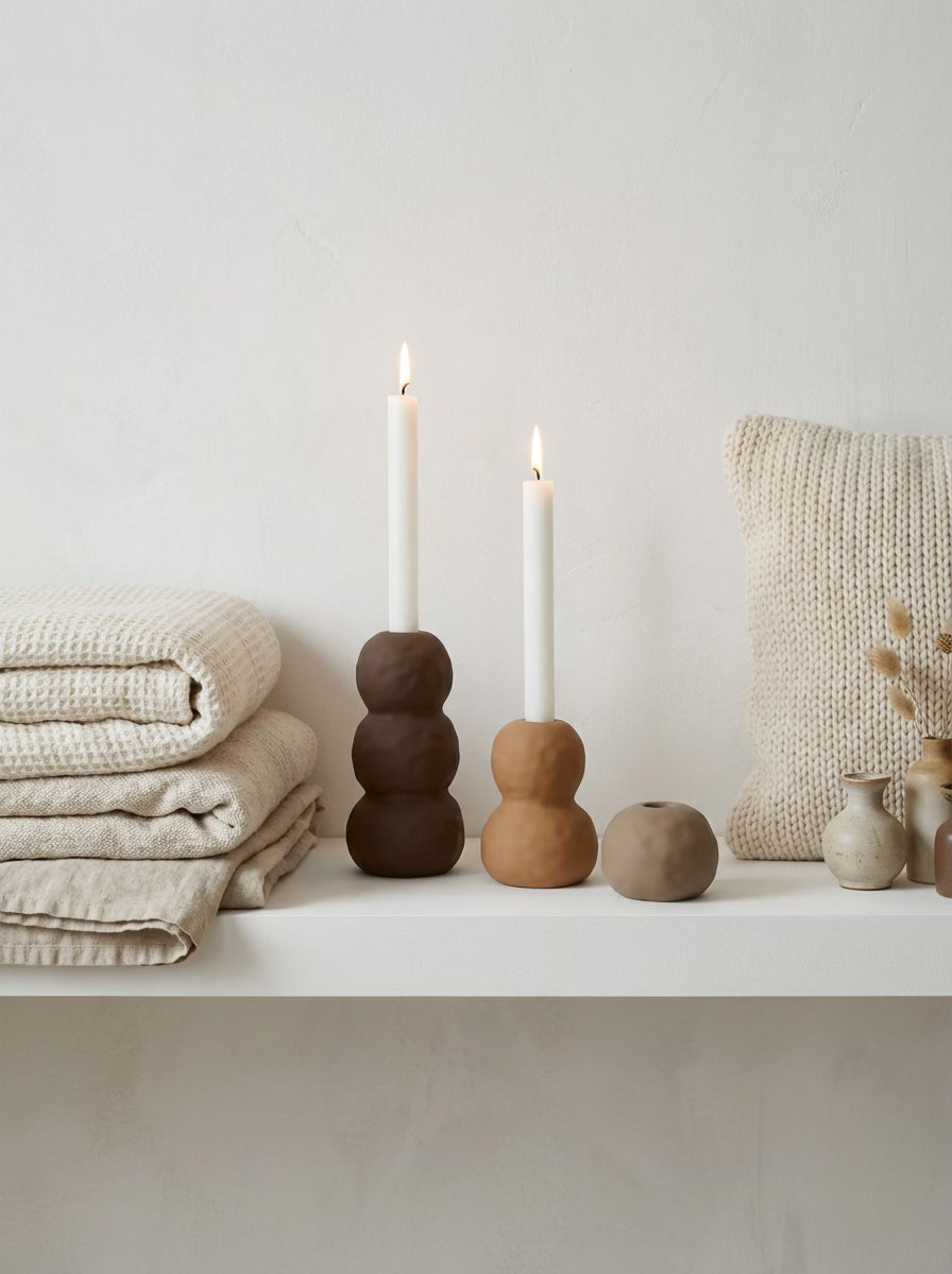 Stoneware Taper Holder