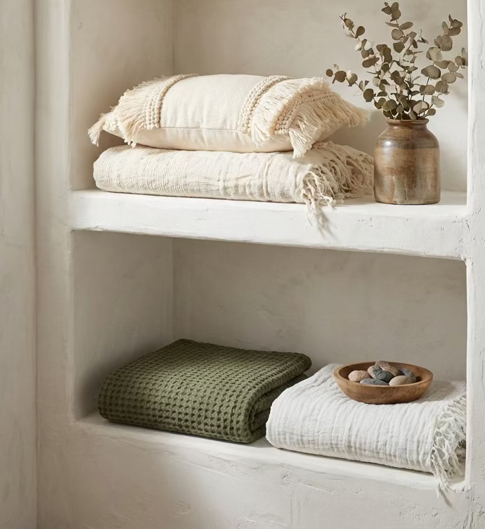 Chenille Fringe Lumbar Pillow