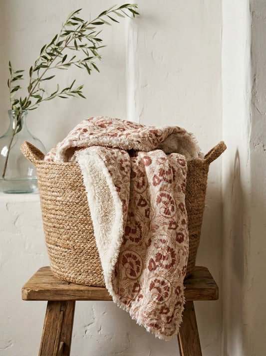 Cotton Sherpa Throw
