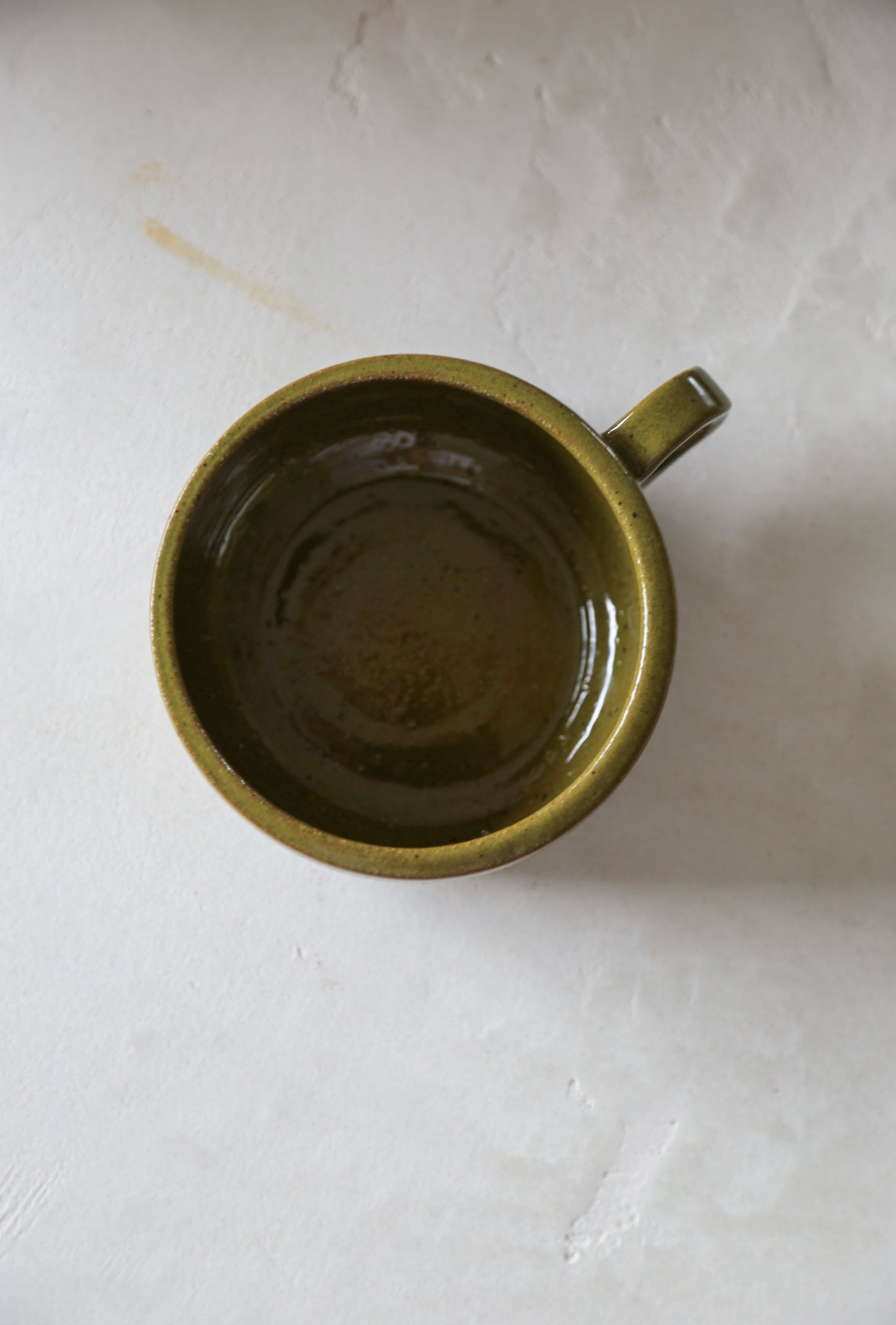 Moss stoneware mug / dirty dishes