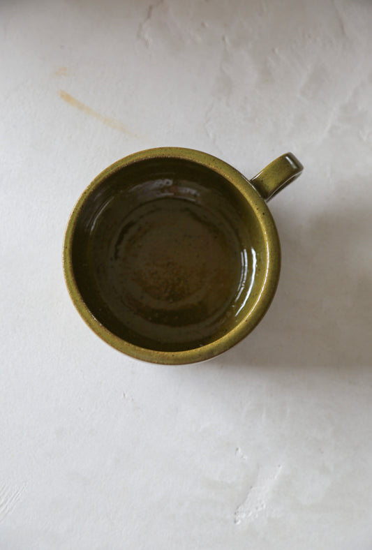 Moss stoneware mug / dirty dishes