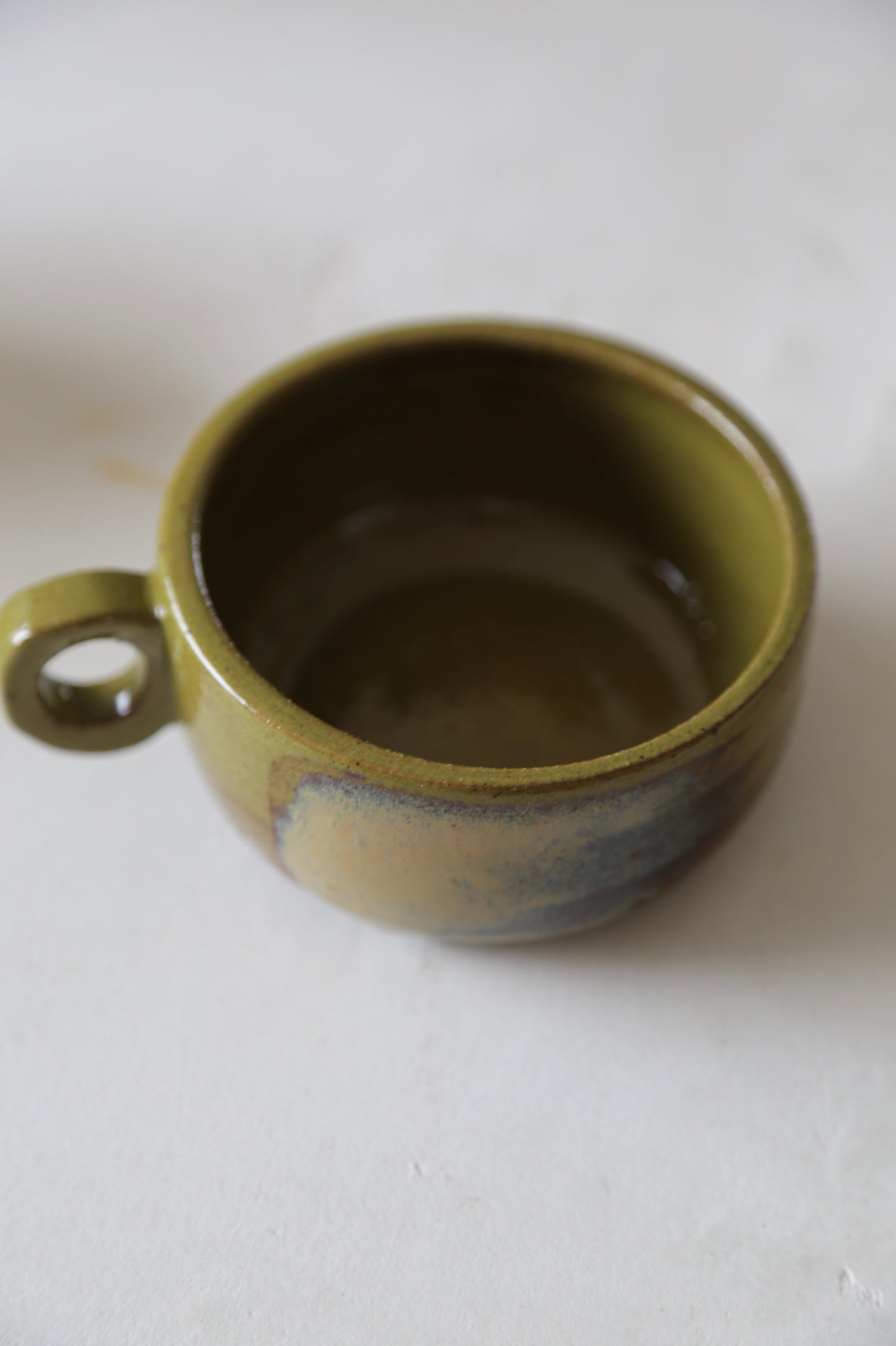 Moss stoneware mug / dirty dishes
