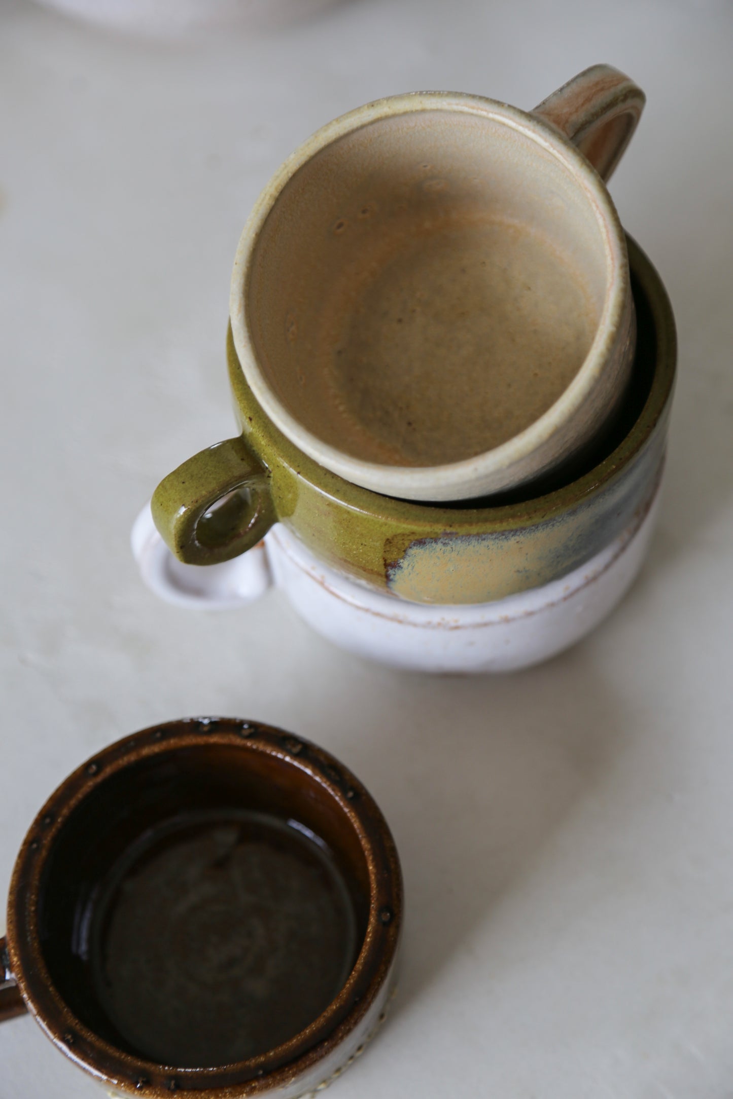 Seafoam ceramic mug / dirty dishes