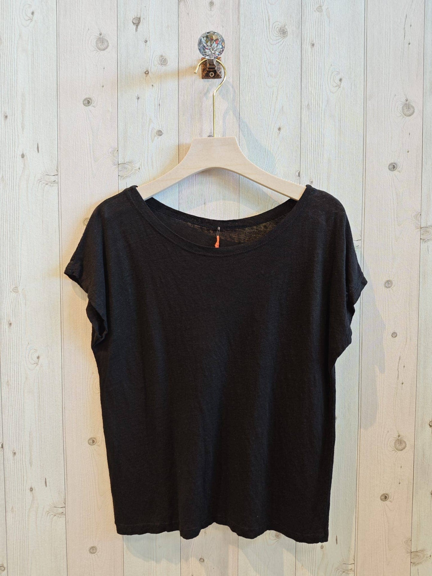 REF 2296 BASIC U-NECK T-SHIRT 100% LINEN