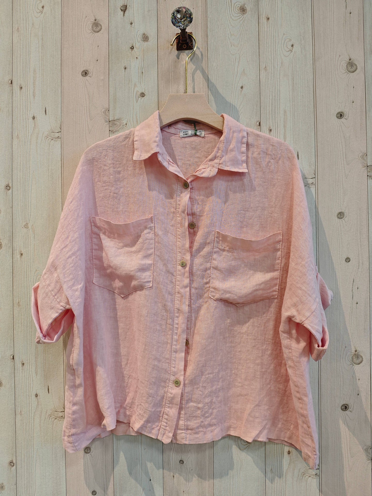 REF 8103 TWO-POCKET T-SHIRT 100% LINEN