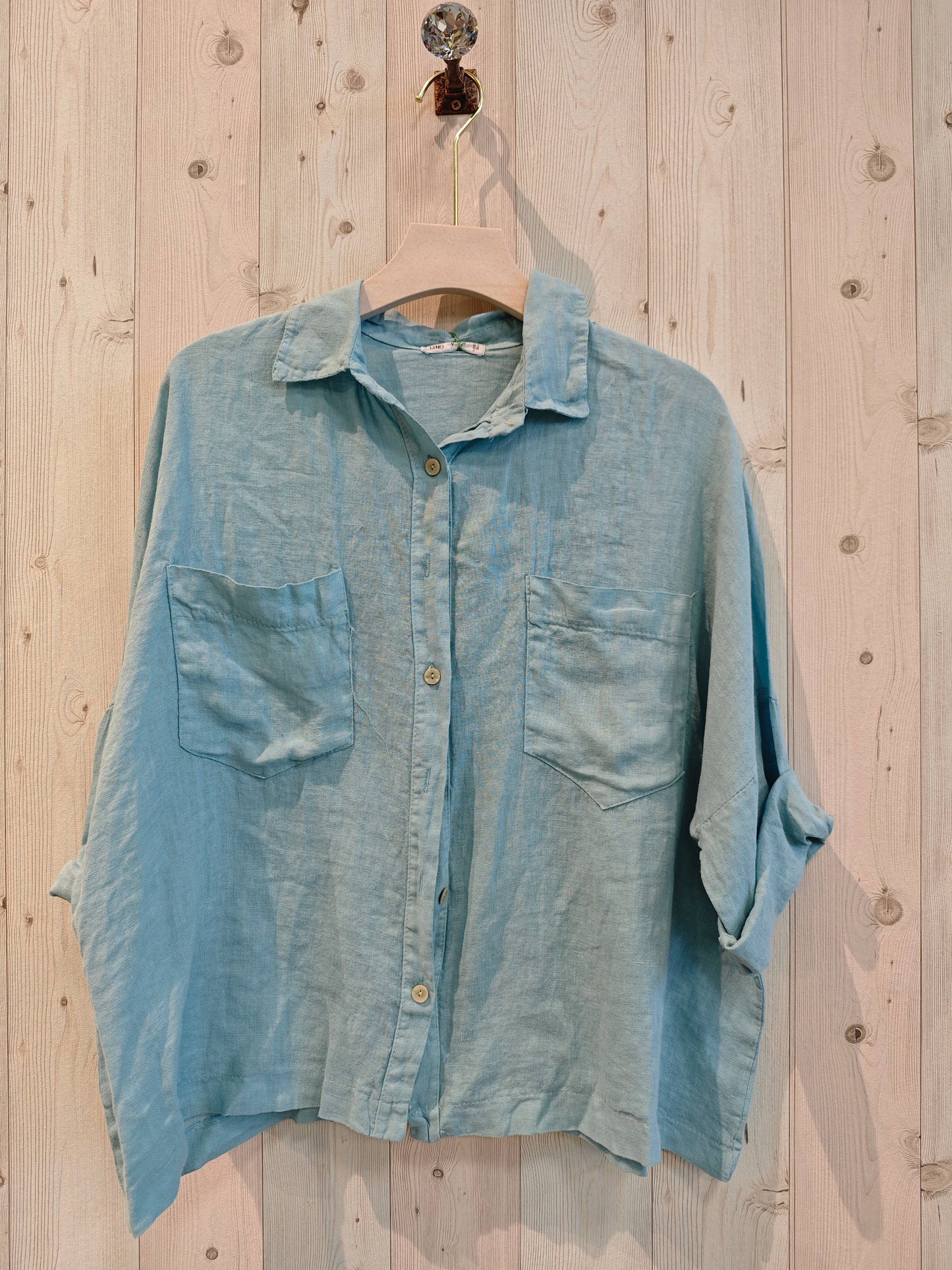 REF 8103 TWO-POCKET T-SHIRT 100% LINEN