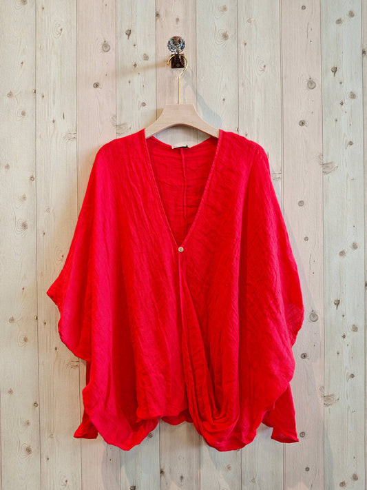 REF 86068 OVERSIZED 100% LINEN BLOUSE