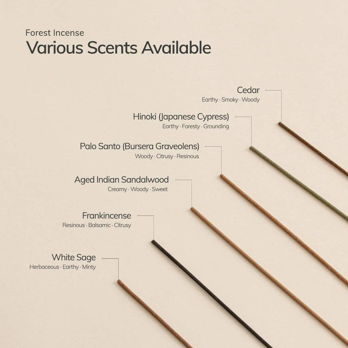 Cedarwood Incense Ritual Set – 30 Sticks with Ceramic Holder