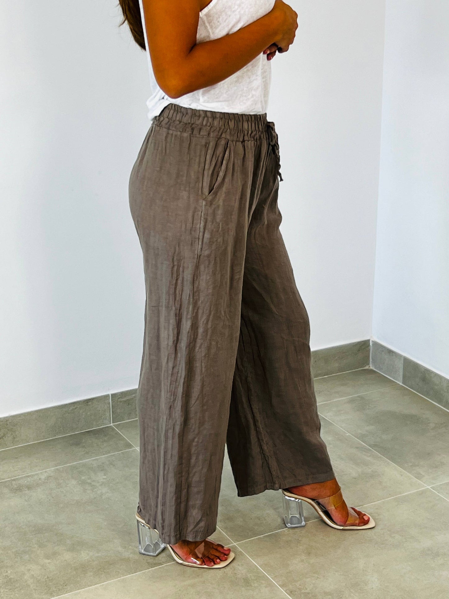 REF 15837 STRAIGHT LEG PANTS 100% LINEN