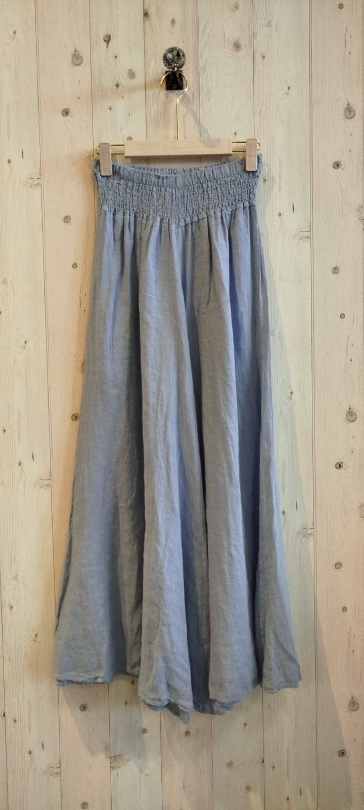 REF 30201 WIDE LEG LINEN PANTS 100%