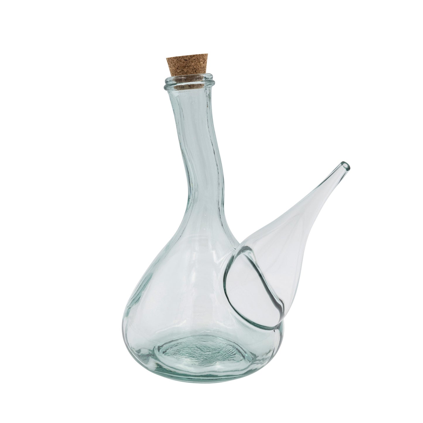 1 Quart Recycled Glass Cruet w/ Cork Stopper