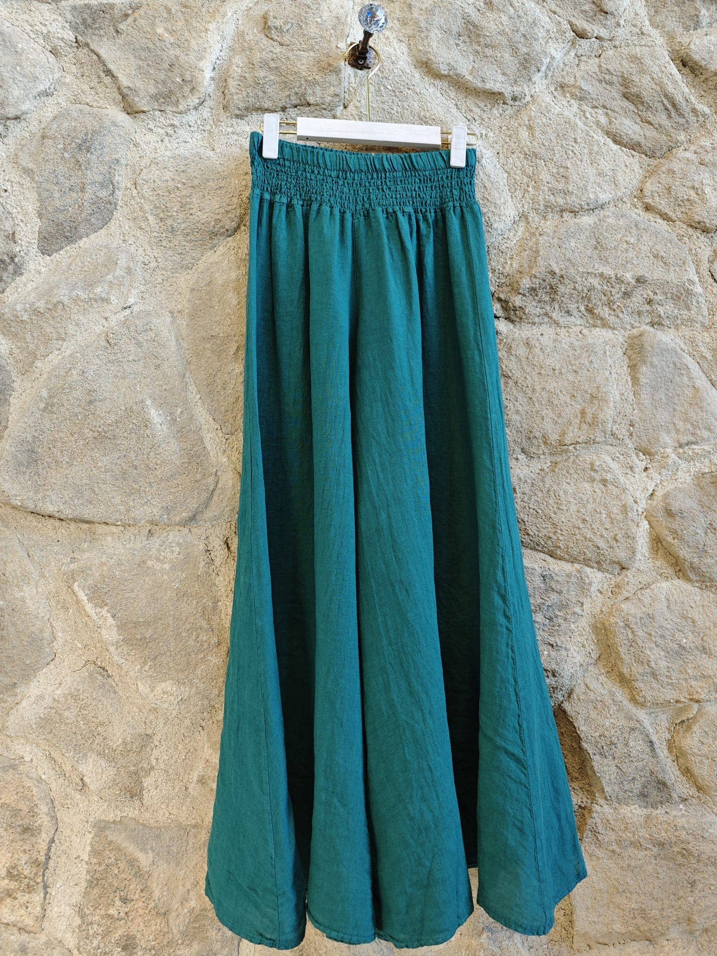 REF 30201 WIDE LEG LINEN PANTS 100%