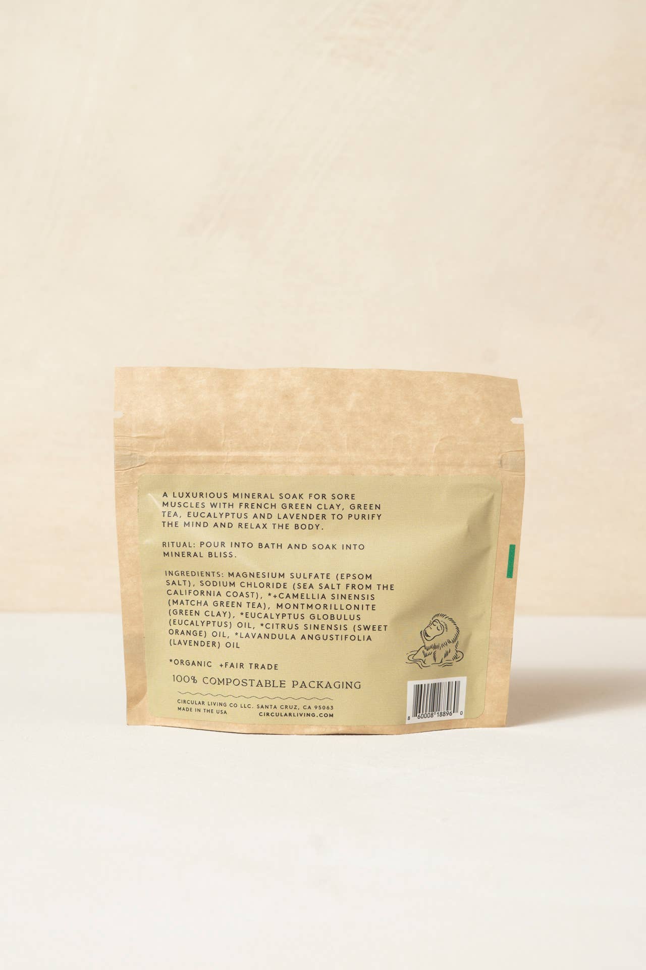 Mineral Bath Soak Sachet, Green Tea & Eucalyptus