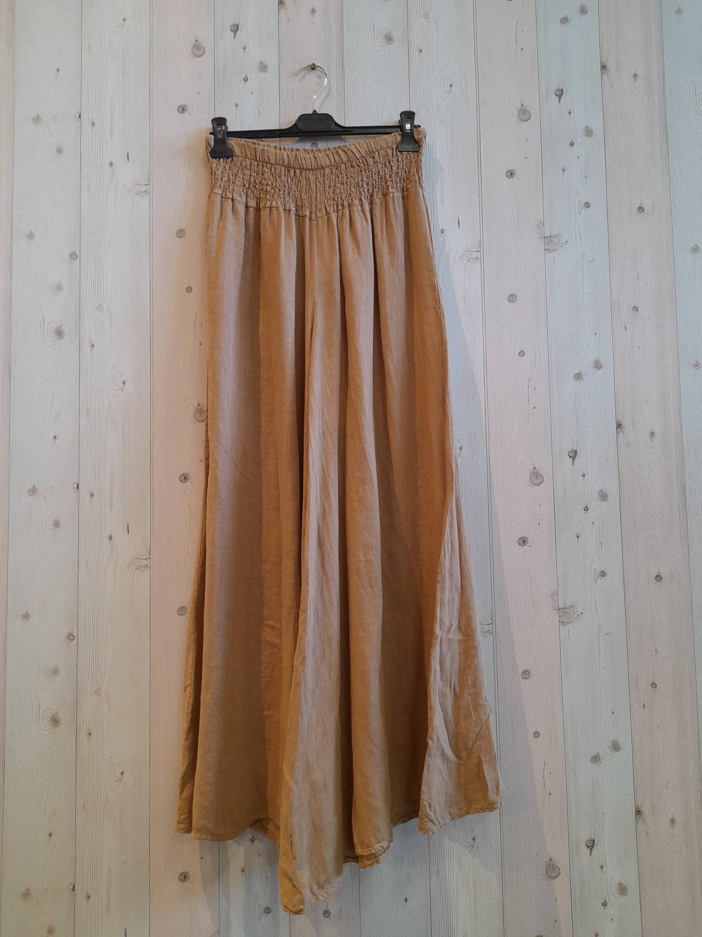 REF 30201 WIDE LEG LINEN PANTS 100%