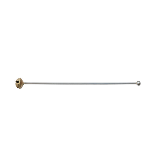 7-3/4"L Stainless Steel & Brass Cocktail Stirrer with Bell
