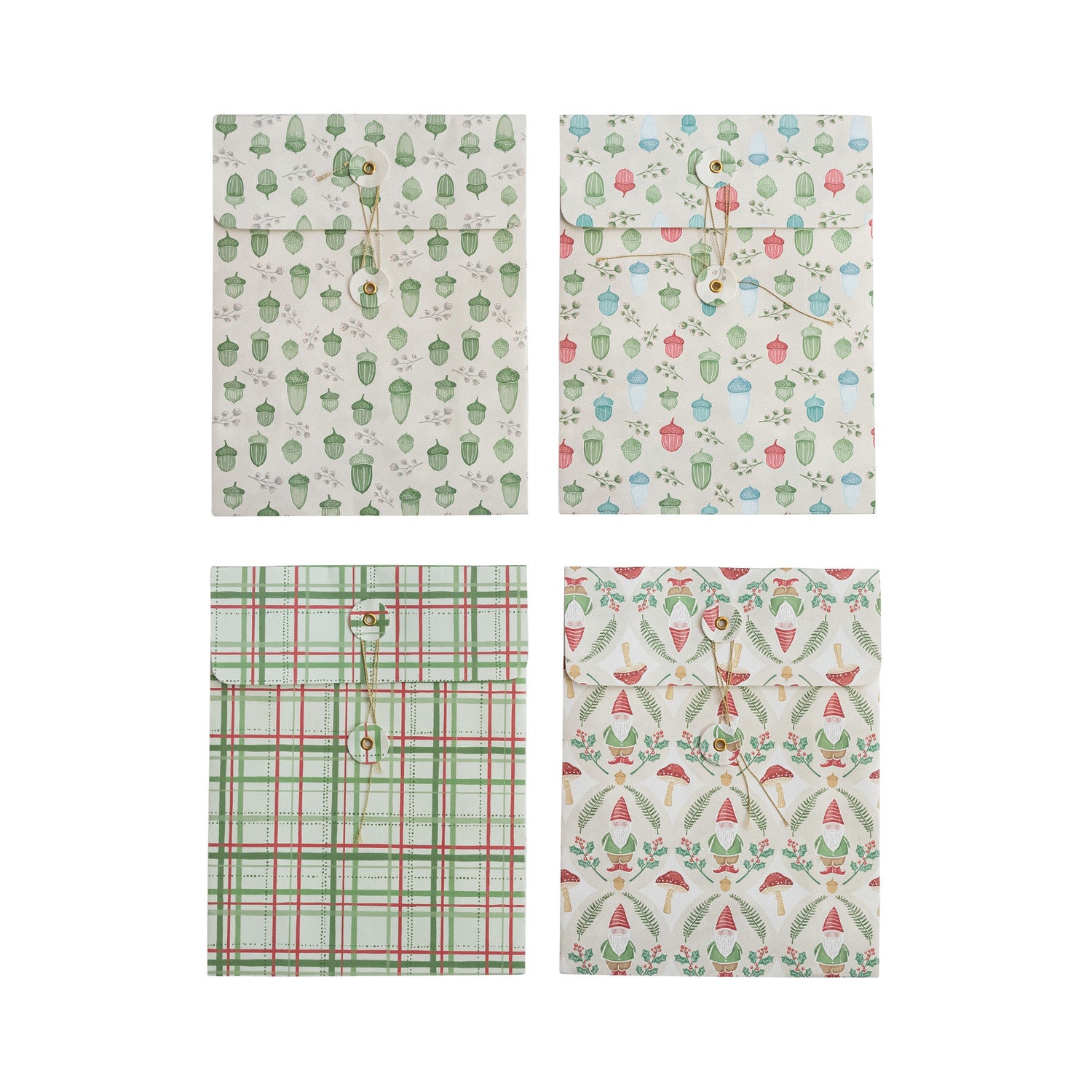 Handmade Paper Envelope Gift Bag with String Tie Closures, 4 Styles ©